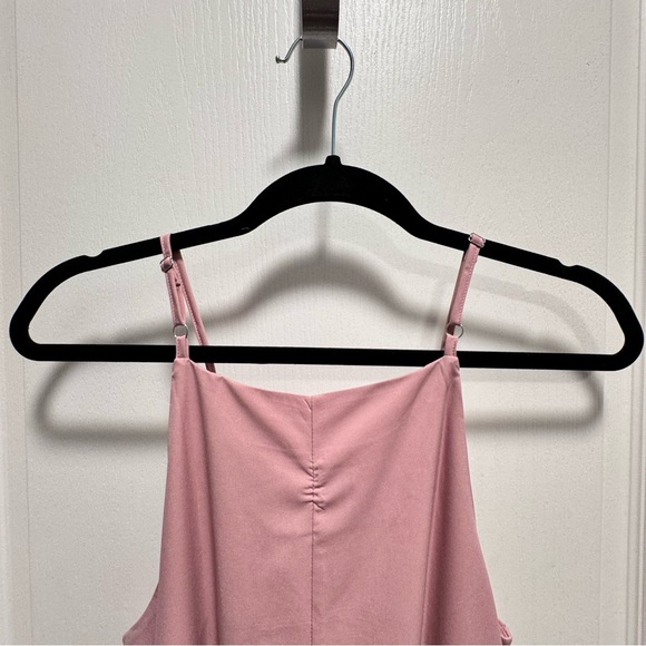 🛍️ Cold Shoulder Strappy Maxi Dress Pink, size L, 100% polyester, lightweight - Picture 5 of 6